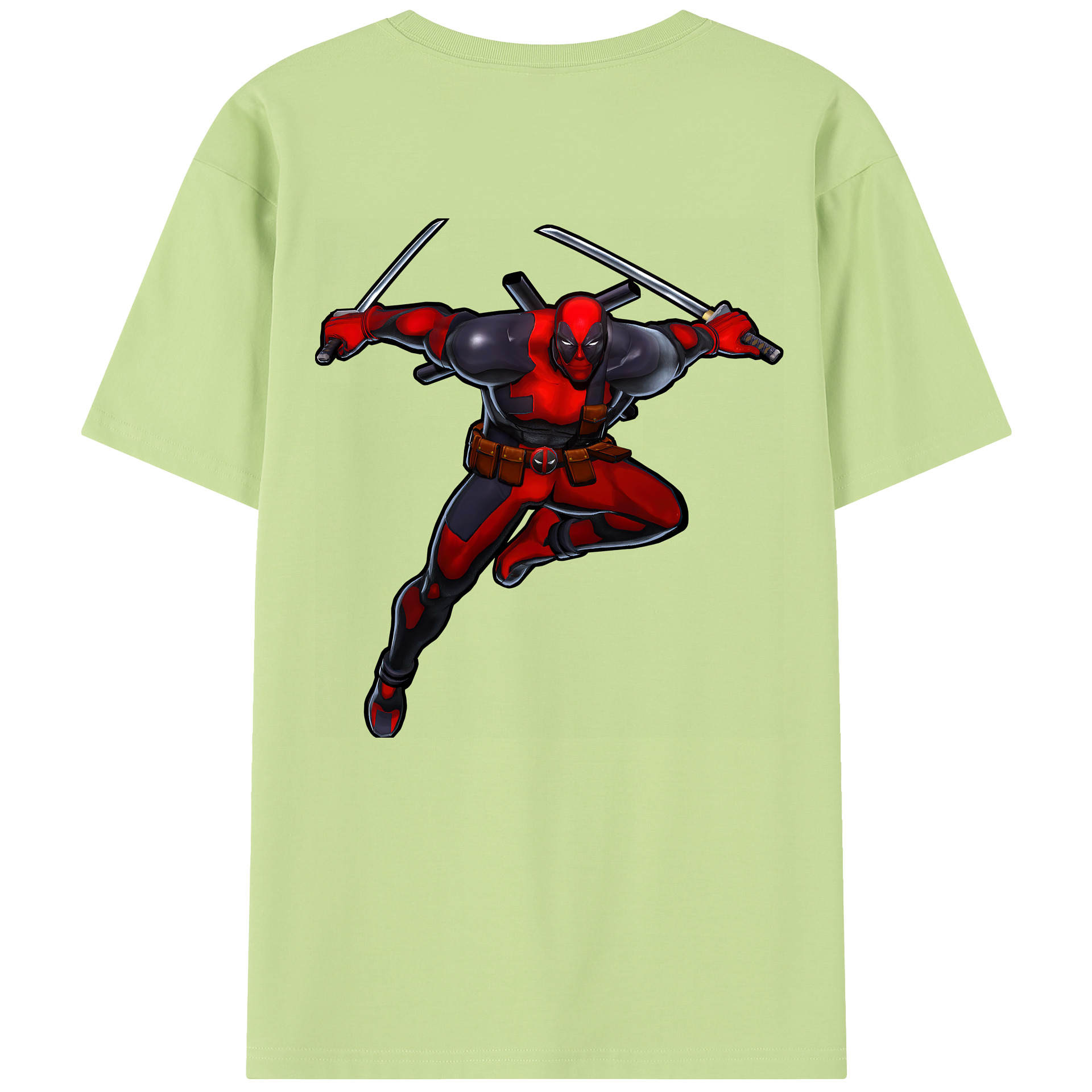（画像用） Deadpool デッドプール 綿100％半袖Tシャツ（背面プリント）